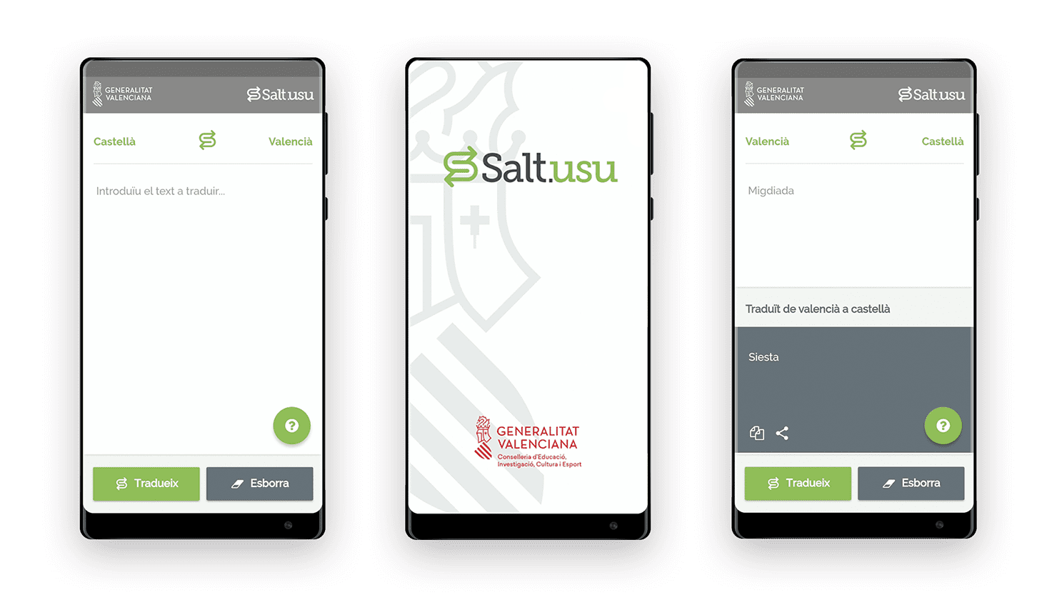 App Salt el traductor de Valenciano. Diseño y desarrollo