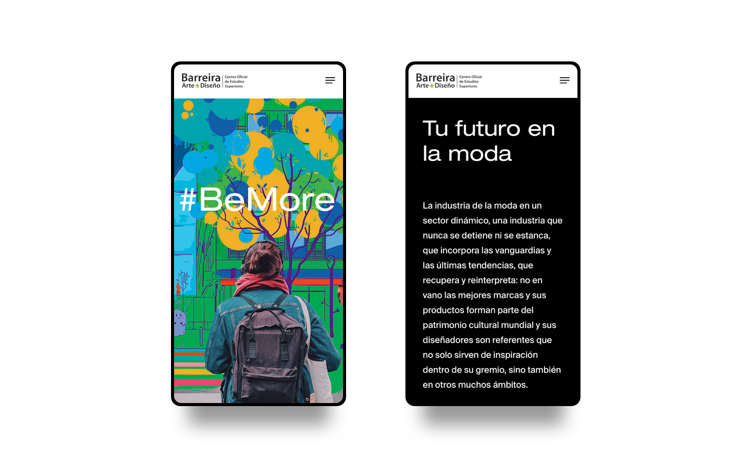 Nueva web para la escuela de diseño Barreira