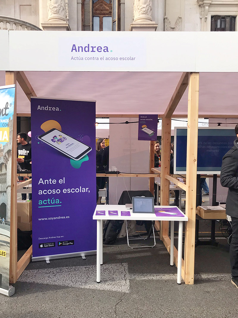 Soluciones contra el bullying en el València Startup Market 2019. Andrea App