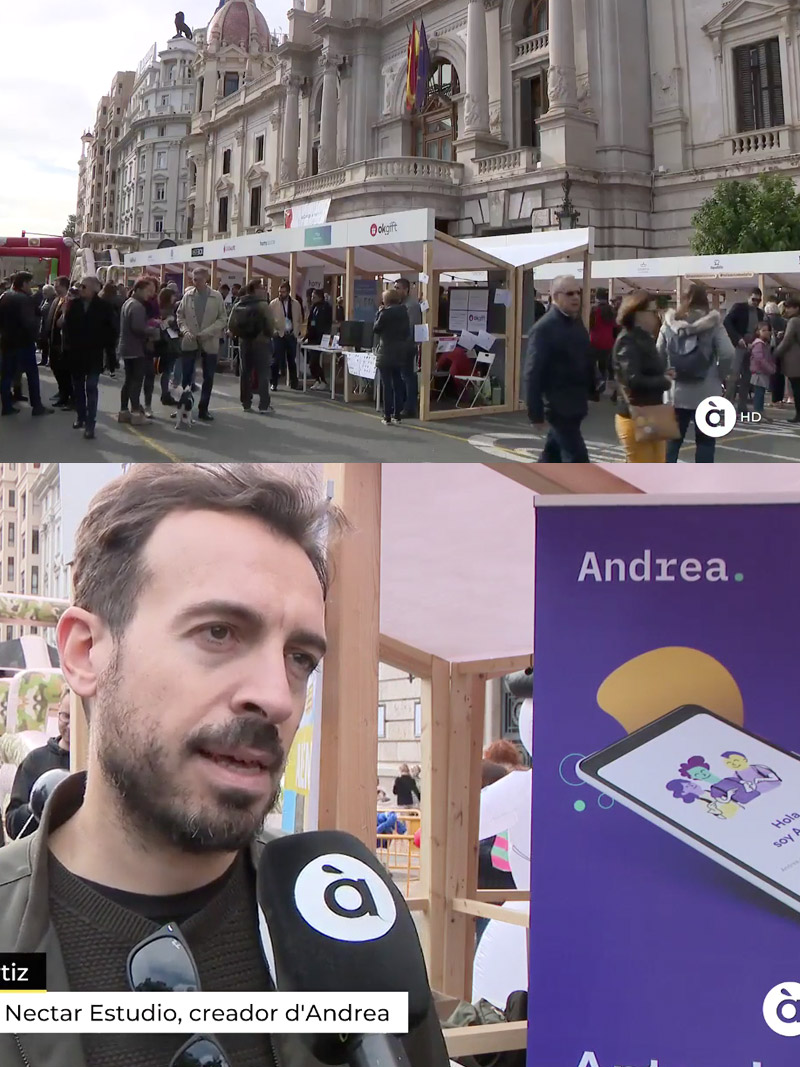 Soluciones contra el bullying en el València Startup Market 2019. Andrea App