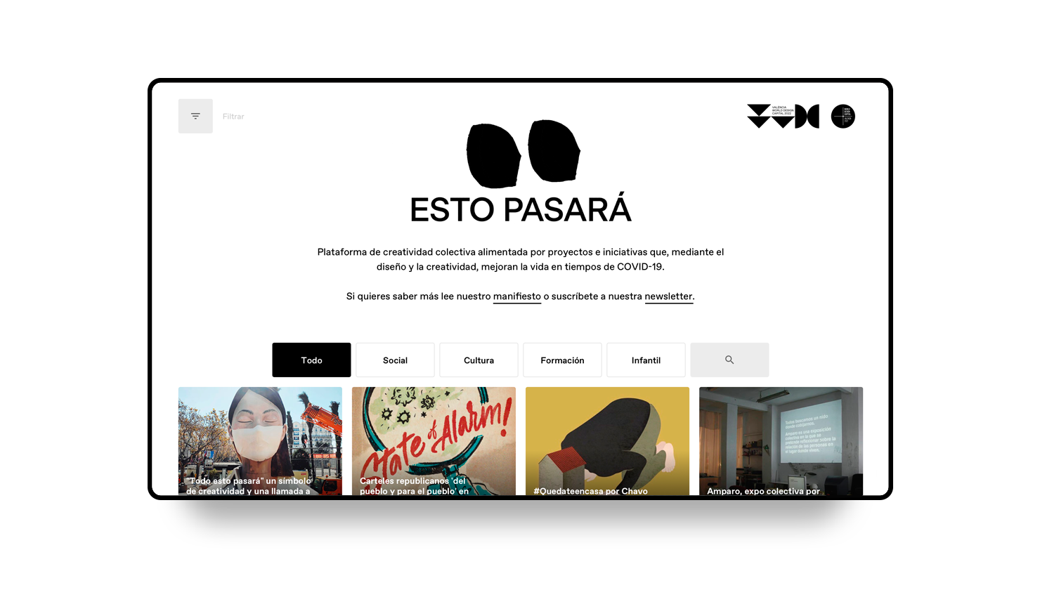 Esto pasará, a collective platform for design and creativity to combat Covid19