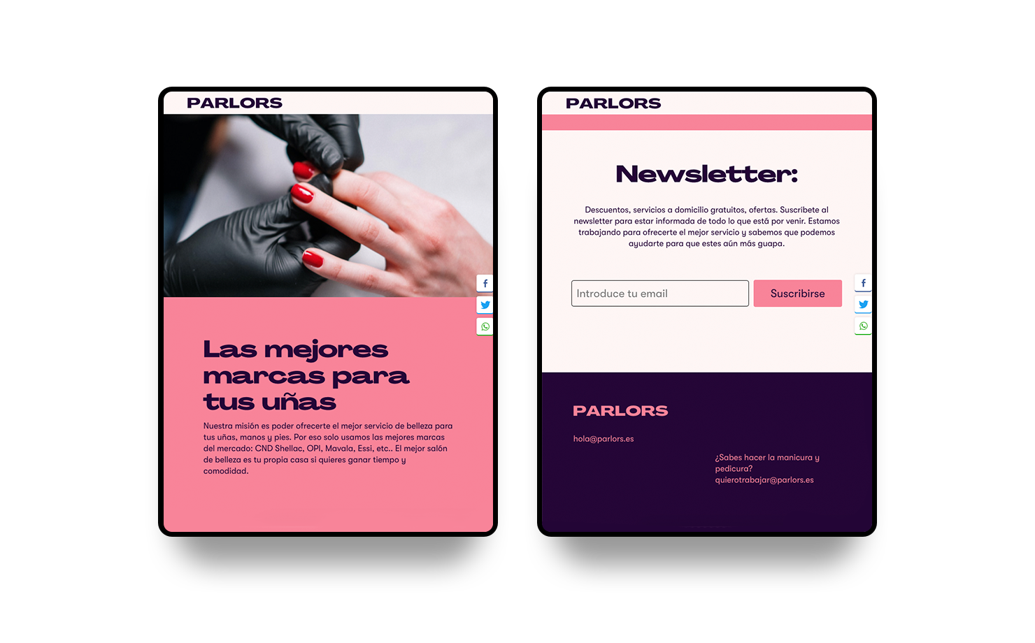 Manicure at home with Parlors, our new startup