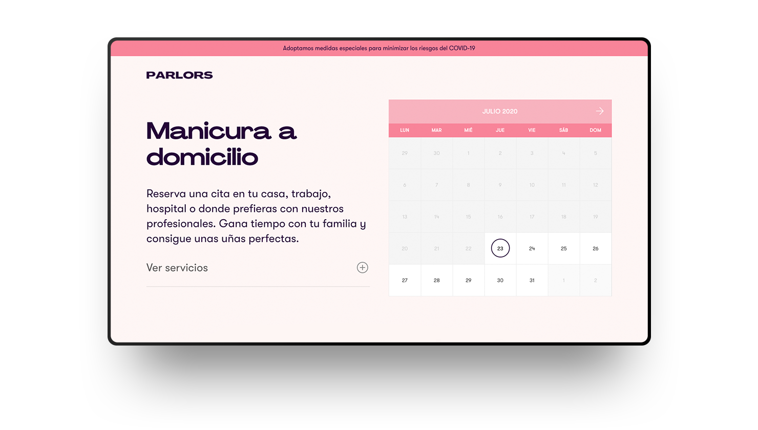 Manicure at home with Parlors, our new startup