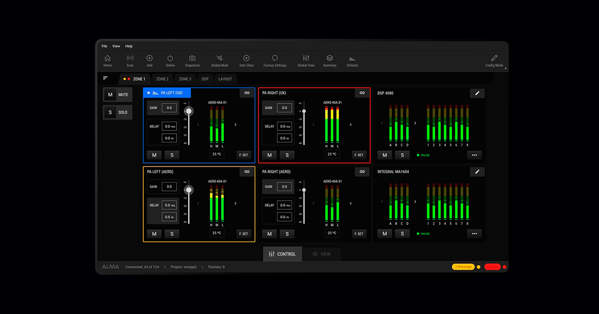 ALMA, un software de control de sistemas de audio para DAS Audio