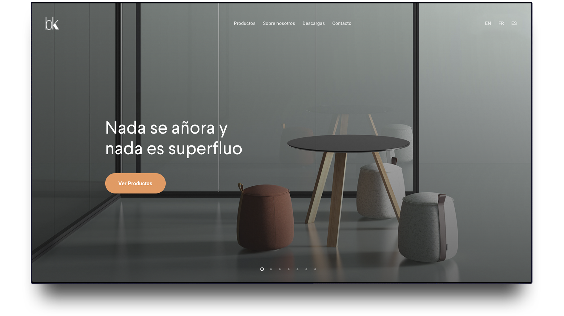 Diseño web para el mueble contemporáneo y honesto del futuro. BK Contract