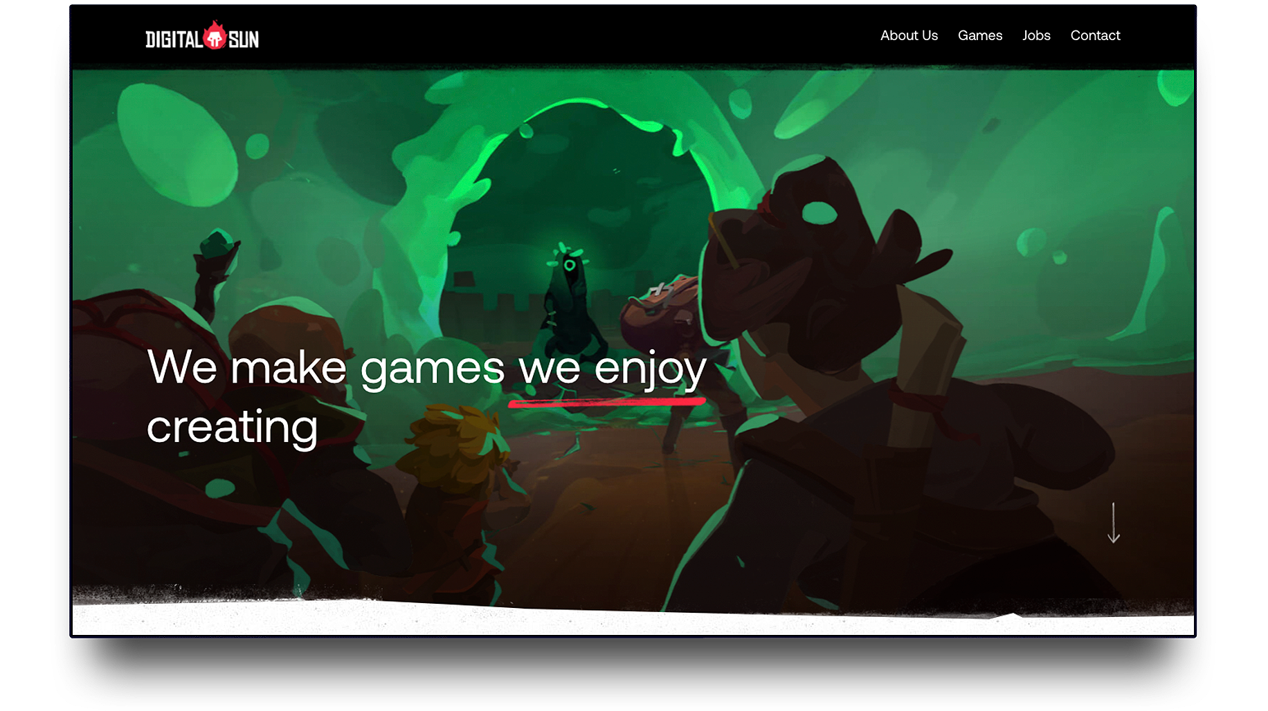 Web design for the independent video game company, Digital Sun Games